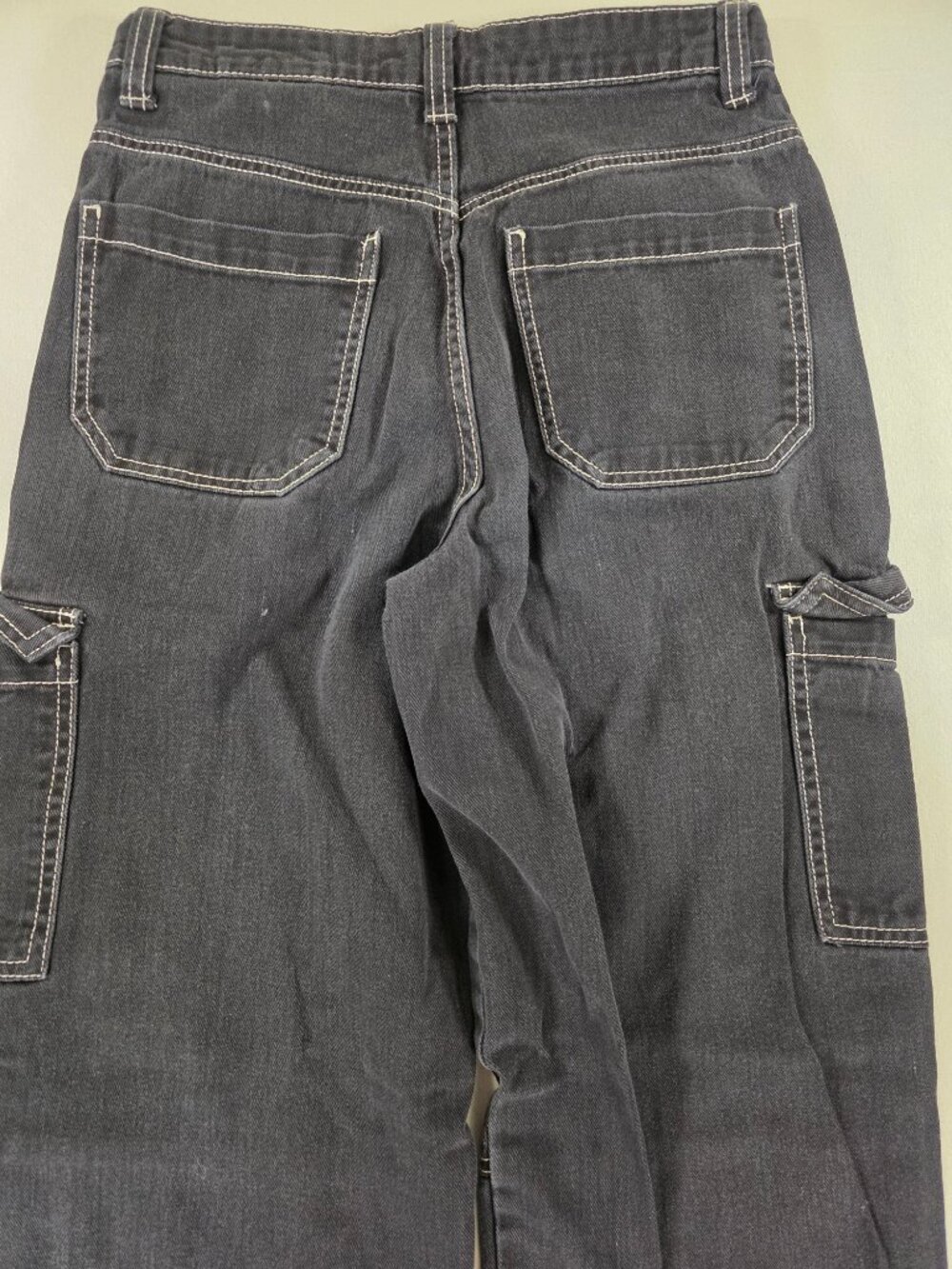 Divided H&M Jeans 90s Y2K Era Cargo Pockets Black Women's Size 0 - Picture 16 of 16